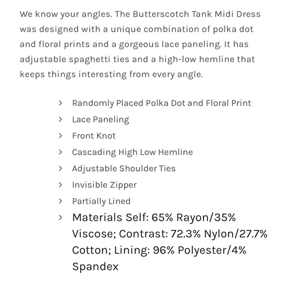 For love & Lemons Butterscotch Tank Midi Dress floral and pokla dot - Picture 4 of 12